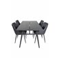 Sleek Extentiontable Black Brushed - 195*95, Comfort Dining Chair - Black / Black_4