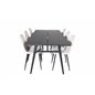 Sleek Extentiontable Black Brushed - 195*95, Polar Dining Chair- Black legs / Beige Velvet (ersätter 19902-880)_6