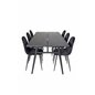 Sleek Extentiontable Black Brushed - 195*95, Polar Dining Chair - Black legs / Black Velvet (ersätter 19902-888)_6