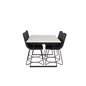 Estelle Dining Table 140*90 - White / Black, X-Dining Chair - Black / Black_4