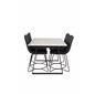 Estelle Dining Table 140*90 - White / Black, X-Dining Chair - Black / Black_4