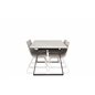 Estelle Dining Table 140*90 - White / Black, Cirebon Dining Chair - White Wash_4