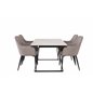 Estelle Dining Table 140*90 - White / Black, Comfort Dining Chair - Grey / Black_4