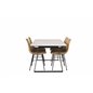 Estelle Dining Table 140*90 - White / Black, Bali dining chair - Nature / Black_4