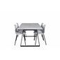 Estelle Spisebord 140 * 90 - Hvid / Sort, Arctic Dining Chair - Sorte Ben - Hvid Pla stic_4