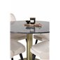 Estelle Round Dining Table ø106 H75 - Black / Brass, Velvet Deluxe Dining Chair - Beige / Black_4