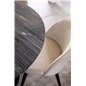 Estelle Round Dining Table ø106 H75 - Black / Black, Velvet Dining Chair - Beige / Black_4