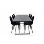 Estelle Dining Table 200*90*H76 - Black / Black, Polar Dining Chair - Black legs / Black Velvet (ersätter 19902-888)_6