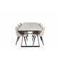 Estelle Dining Table 200*90*H76 - White / Black, Velvet Dining Chair Corduroy - Beige / Black_6