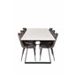 Estelle Dining Table 200*90*H76 - White / Black, Limhamn Light - Chair - Grey Velvet_6