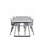 Estelle Dining Table 200*90*H76 - White / Black, Arctic Dining Chair - Black Legs - White Plastic_6