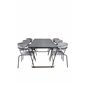 Estelle Dining Table 200*90*H76 - Grey / Brass, Arrow armchair - Black Legs - Grey Velvet_6