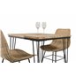 Bali Dining Table - 80*80cm - Nature / Black, Bali dining chair - Nature / Black_2