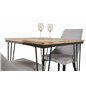 Bali Dining Table  - 80*80cm - Nature / Black, Leone Dining Chair - Grey / Black_2