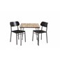 Bali Dining Table  - 80*80cm - Nature / Black, Polly Dining Chair - Black / Black_2