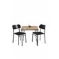 Bali Dining Table  - 80*80cm - Nature / Black, Polly Dining Chair - Black / Black_2