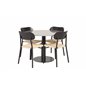 Razzia Dining Table ø106cm - Grey / Black, Polly Dining Chair - Nature / Black_4