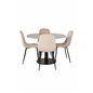 Razzia Dining Table ø106cm - Grey / Black, Polar Dining Chair- Black legs / Beige Velvet (ersätter 19902-880)_4