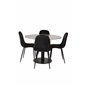 Razzia Dining Table ø106cm - Grey / Black, Polar Dining Chair - Black legs / Black Velvet (ersätter 19902-888)_4