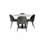 Razzia Dining Table ø106cm - Grey / Black, Velvet Dining Chair - Green / Black_4