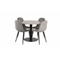 Razzia Dining Table ø106cm - Grey / Black, Polar Dining Chair - Black legs / Light Grey Velvet (ersätter 19902-885)_4