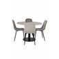 Razzia Dining Table ø106cm - Grey / Black, Polar Dining Chair - Black legs / Light Grey Velvet (ersätter 19902-885)_4