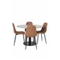 Razzia Dining Table ø106cm - Grey / Black, Polar Dining Chair - Brown / Black _4