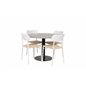 Razzia Dining Table ø106cm - Grey / Black, Polly Dining Chair - Nature / White_4