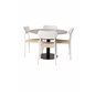 Razzia Dining Table ø106cm - Grey / Black, Polly Dining Chair - Nature / White_4