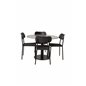 Razzia Dining Table ø106cm - Grey / Black, Polly Dining Chair - Black / Black_4