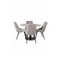 Razzia Dining Table ø106cm - Grey / Black, Velvet Deluxe Dining Chair - Light Grey / Black_4
