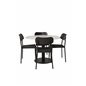 Razzia Dining Table ø106cm - White / Black, Polly Dining Chair - Black / Black_4