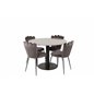 Razzia Dining Table ø106cm - Grey / Black, Limhamn Light - Chair - Grey Velvet_4