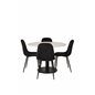 Razzia Dining Table ø106cm - White / Black, Polar Dining Chair - Black legs / Black Velvet (ersätter 19902-888)_4