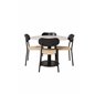 Razzia Dining Table ø106cm - White / Black, Polly Dining Chair - Nature / Black_4