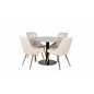 Razzia Dining Table ø106cm - Grey / Black, Velvet Deluxe Dining Chair - Beige / Brass_4