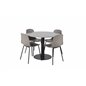 Razzia Spisebord ø106cm - Grå / Sort, Arctic Dining Chair - Sorte Ben - Khaki Pla stic_4