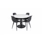 Razzia Dining Table ø106cm - White / Black, Polar Plastic Dining Chair - Black Legs / Black Plastic_4