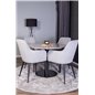 Razzia Dining Table ø106cm - Grey / Black, Comfort Dining Chair - Grey / Black _4