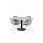 Razzia Dining Table ø106cm - White / Black, Cirebon Dining Chair - White Wash_4