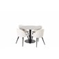 Razzia Dining Table ø106cm - Grey / Black, Velvet Dining Chair Corduroy - Beige / Black_4