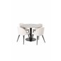 Razzia Dining Table ø106cm - Grey / Black, Velvet Dining Chair Corduroy - Beige / Black_4