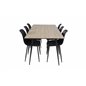 Silar Dining Table - 180 cm - "Wood Look"  Melamine / Black Legs, Polar Plastic Dining Chair - Black Legs / Black Plastic_6