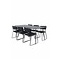 Silar Dining Table - 180 cm - Black Melamine / Black Legs+Kenth Chair - Black / Black Velvet_6