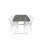 Inca Extentiontable - grey "oak"  / white Legs, Bullerbyn Windsor Dining Chair - White_4