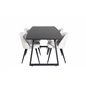 Inca Extentiontable - Black top / black Legs, Velvet Dining Chair Corduroy - Beige / Black_4