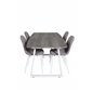 Inca Extentiontable - grey "oak"  / white Legs, Polar Dining Chair - Grey / White_4