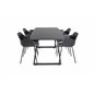 Inca Extentiontable - Black top / black Legs, Comfort Plastic Dining Chair - Black Legs -Black Plastic_4