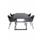 Inca Extentiontable - Black top / black Legs, Comfort Plastic Dining Chair - Black Legs -Black Plastic_4