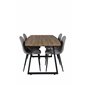 Inca Dining Table - 160/200*85*H75 - Oak / Black, Polar Dining Chair - Grey / Black_4